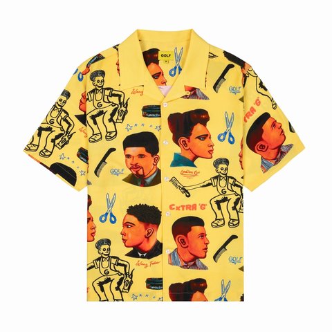 Golf Wang BARBERSHOP RAYON BUTTON UP - $110.00