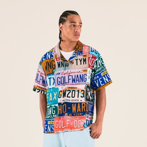 Golf Wang ROADTRIP RAYON BUTTON UP - Colorway