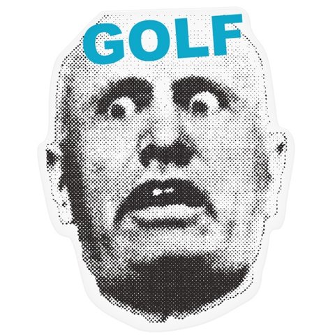 MUSSOLINI GOLF 5.5" STICKER