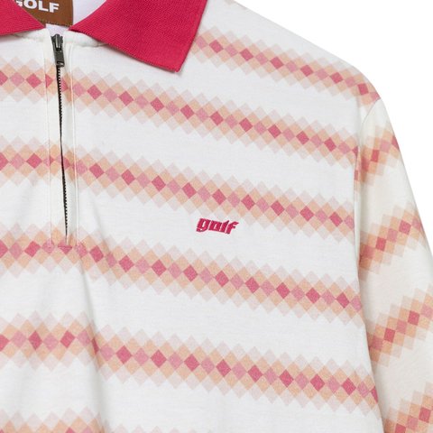 NEU GOLF PIXEL STRIPED LONG SLEEVE POLO