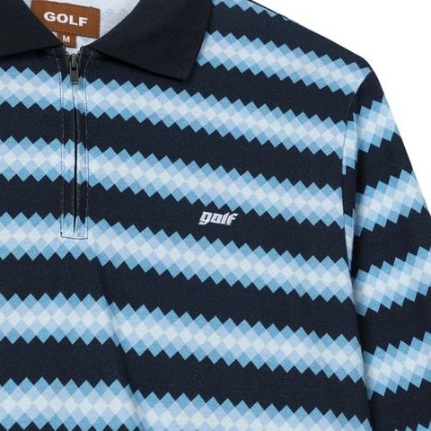 Golf Wang NEU GOLF PIXEL STRIPED LONG SLEEVE POLO - Colorway