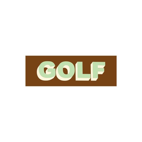 GOLF STICKER - TWO TONE
