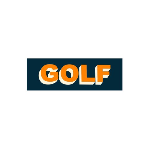 GOLF STICKER - TWO TONE