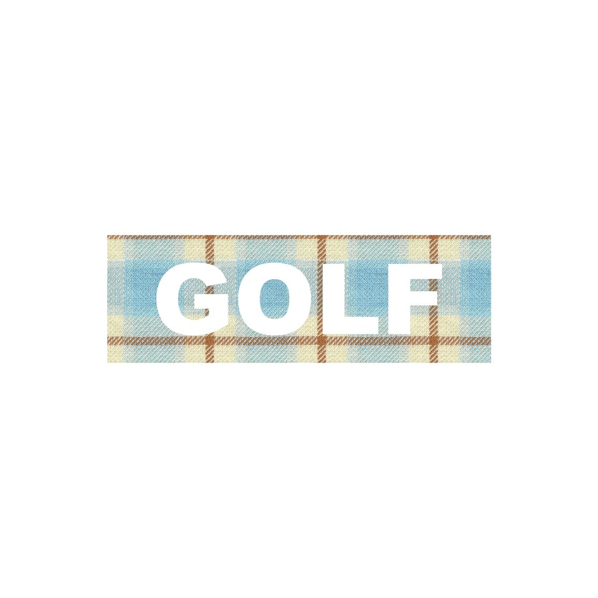 Golf Wang PLAID LOGO STICKER 8” (Winter)