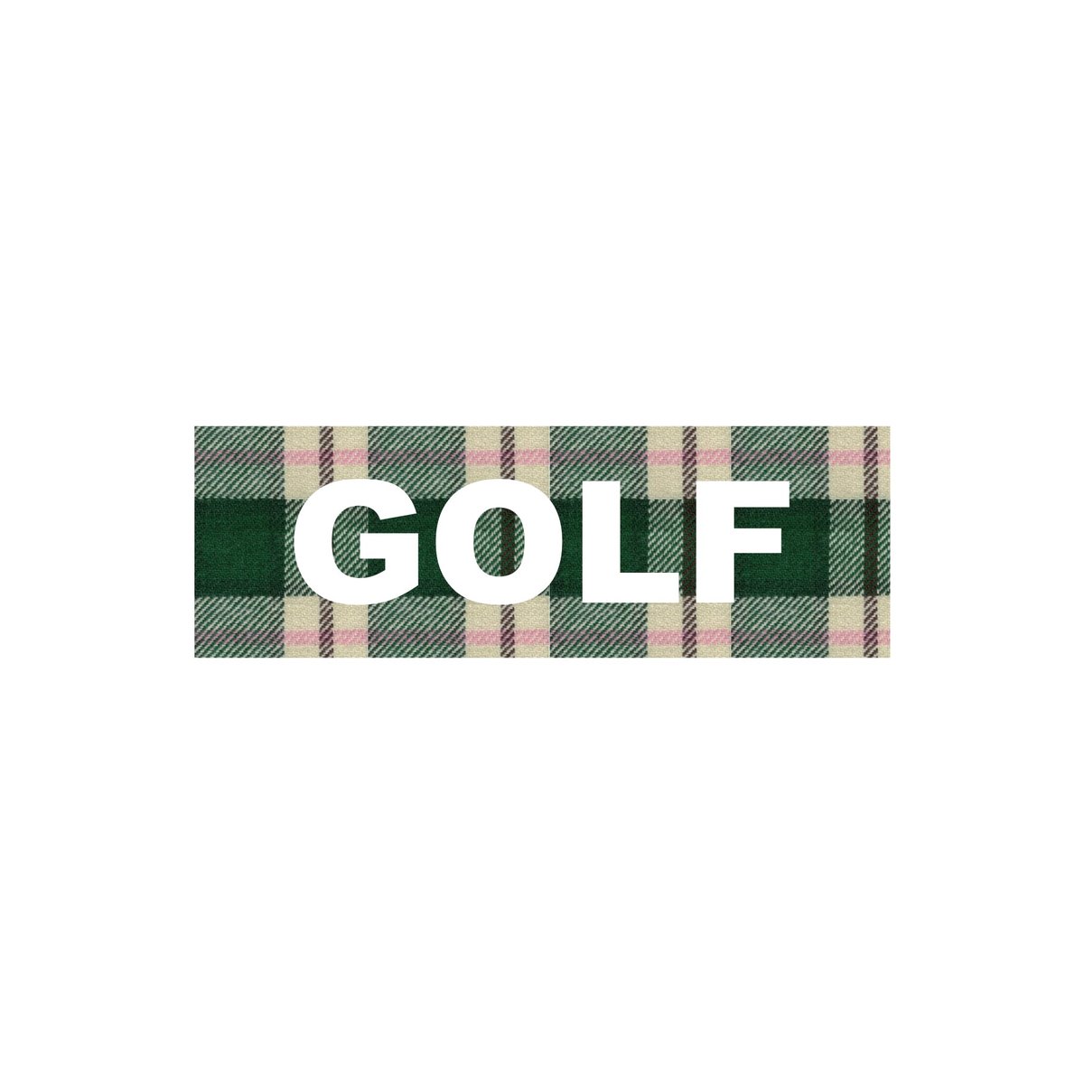 Golf Wang PLAID LOGO STICKER 8” (Winter)