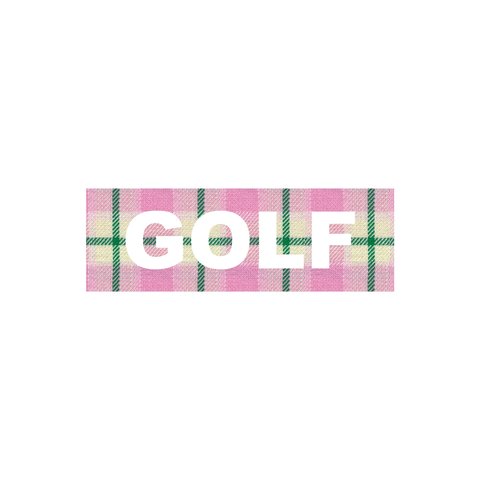 PLAID LOGO STICKER 8”