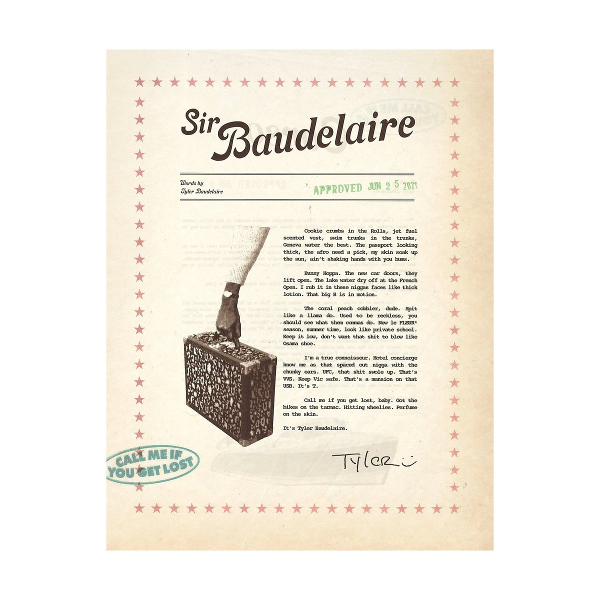 Golf Wang SIR BAUDELAIRE POSTER (Winter)