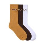 Golf Wang restock - 3PK FALL LOGO SOCKS by GOLF WANG